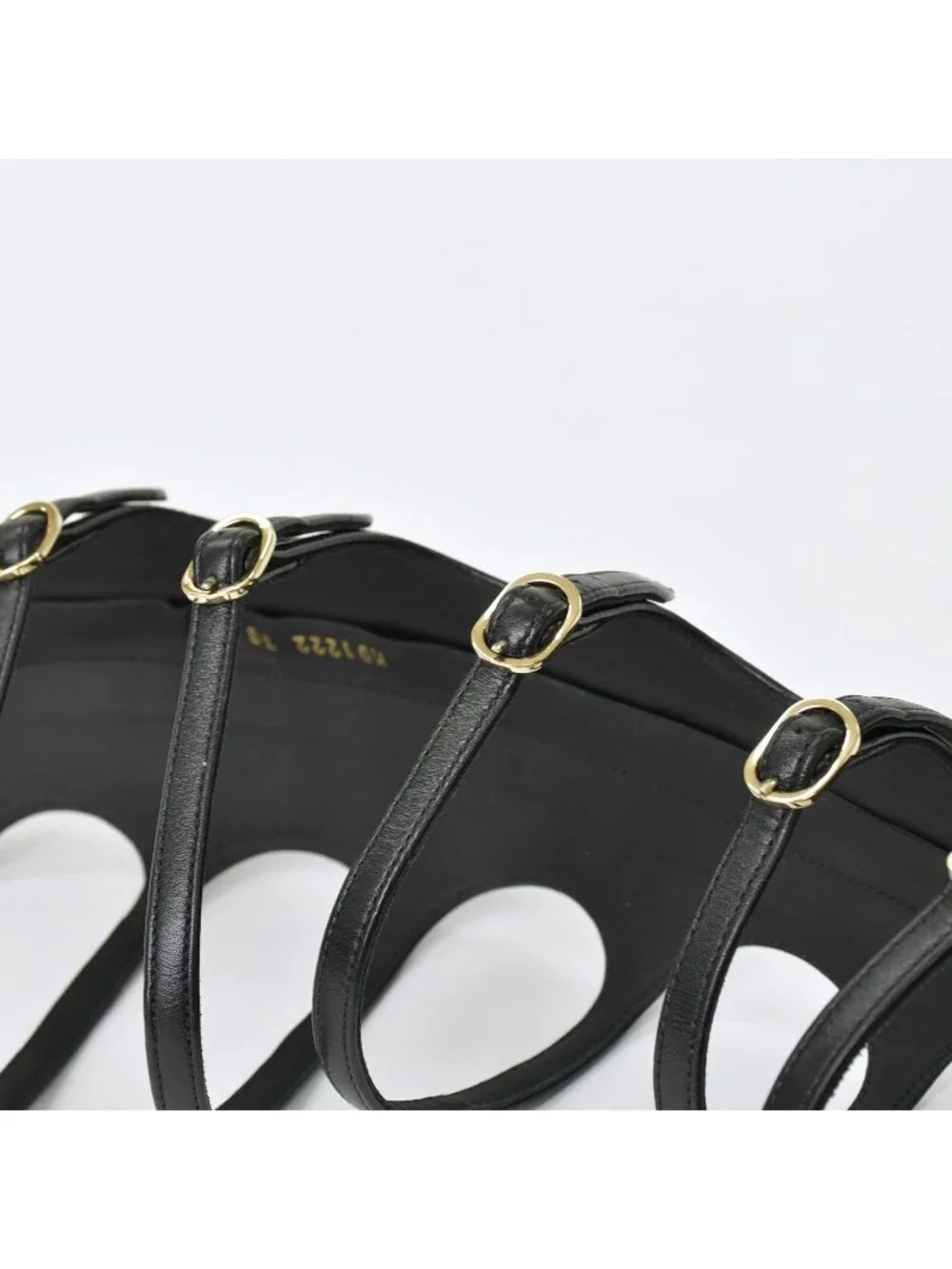 Dior Bondage Strap Long Boots Pumps Black